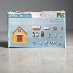 Catholic Church Wooden Playset 22 Piece Mass Dollhouse Shining Light Never Used